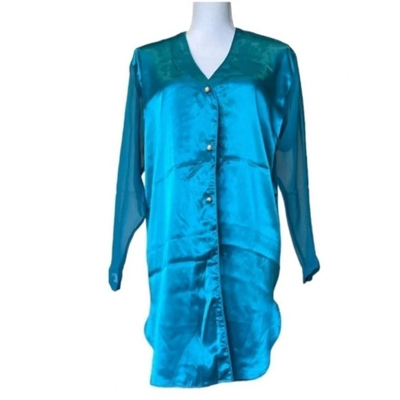 Victoria’s Secret Slip Womens Medium Vintage Gold Label Mesh Victorian Classy - Picture 3 of 13